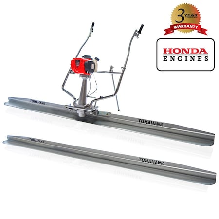 TOMAHAWK POWER Honda Concrete Power Screed with two 8ft Magnesium Aluminum Boards TVSA-H + TSB8-P + TSB8-P